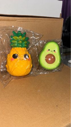 Pineapple and Avocado Squishy Toys