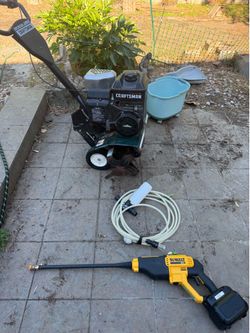 Craftsman 5.5 tiller and dewalt power soaker