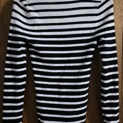 White House Black Market Striped Turtleneck Sweater