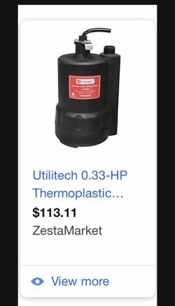 Utilitech submersible utility sump pump 0.33 HP