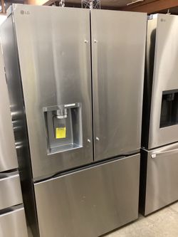 LG Counter-Depth Max 24 cu.ft. French Door Refrigerator with Craft Ice in Stainless Steel, New Scratch and Dent