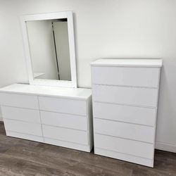 Dresser Whit Mirror And Chest - Cómoda Con Espejo Y Gavetero 