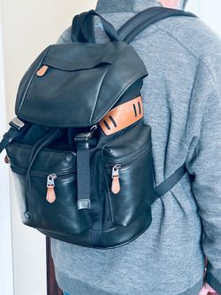 COACH Leather Backpack-Black