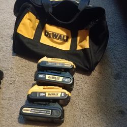 DeWalt 20 v lithium ion batteries