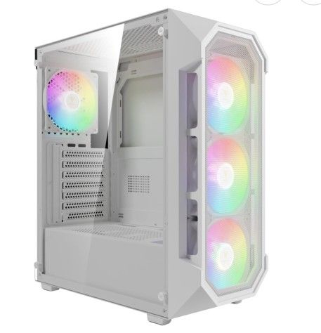 GAMDIAS White ATX Mid Tower Gaming Computer