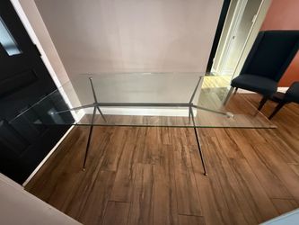 Glass dining room table