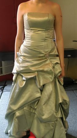 Sea foam green prom dress