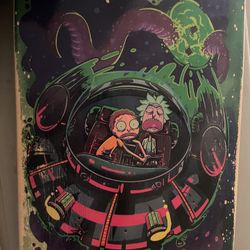 Custom Rick n Morty Skate Board