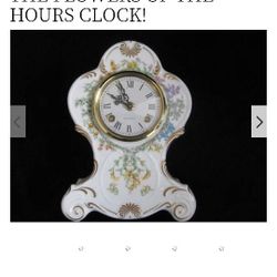 VINTAGE / FRANKLIN MINT PORCELAIN CLOCK 