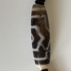 Dzi Bead Bracelet with Black Cord