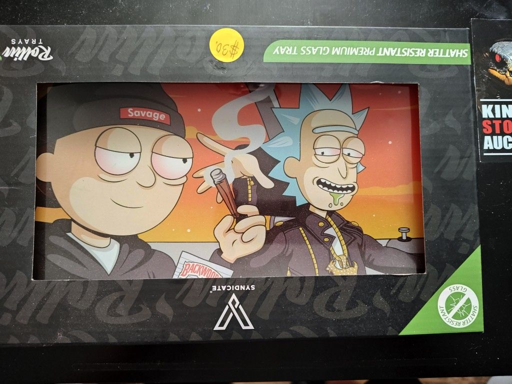 Shatter Proof Glass Tray Rick&Morty