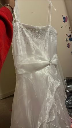 White dress with gems