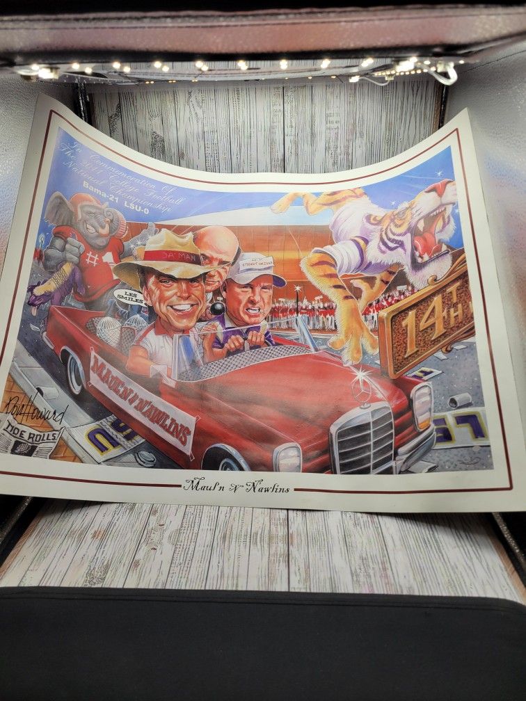Alabama football caricature by Don Howard