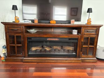 Electric fireplace tv stand