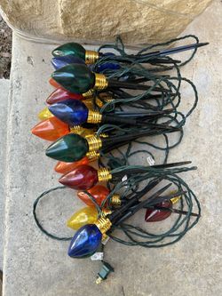 Christmas Yard Bulbs And Lights(they Are 2 Long Sets 20.00