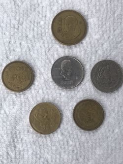  Collectible coins. Mexican Pesos.