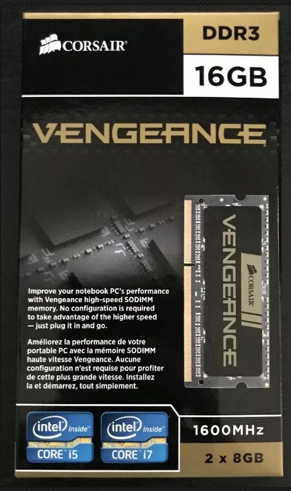 Corsair Vengeance 16GB (2 x 8GB) PC3-12800 (DDR3-1600) Laptop Memory