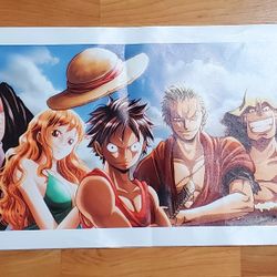 One Piece The Straw Hat Crew Poster (14"x37") $10 obo