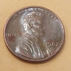 1982 One Cent Penny, FREE SHIPPING 