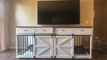 XL Double Dog Crate TV Stand / Entertainment Center