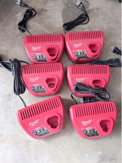 Milwaukee m12 chargers new all for $50