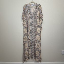 NWOT Margaux Riviera Boho V-neck Maxi Kaftan Dress