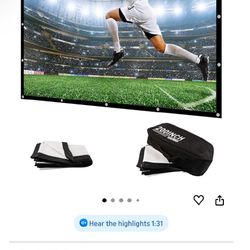 NIERBO 200 Inch Large Huge Projector Screen Big 16:9 3D Movie Screen of Thick