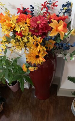 Flowers with Vase (2) pair
