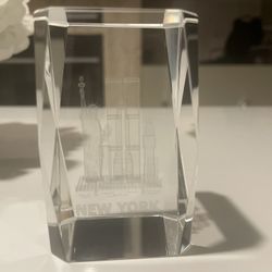 New York Laser Etched Crystal