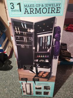 3 in 1 make up and jewelry armoire
