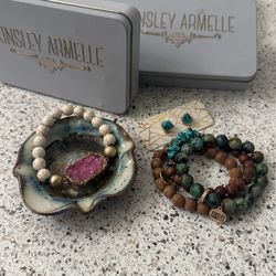 Kinsley Armelle Druzy Bracelets W Box And Bag