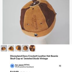 Vintage Davy Crockett Beanie Cap.