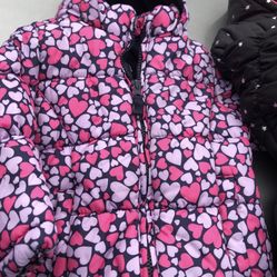 Winter girls jacket hearts 3 Years old hoodie🌹