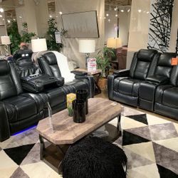 Power Reclining Sofa And Love Seat In Stock For Immidiate Delivery 