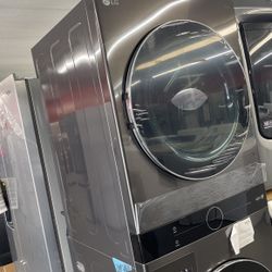New Scratch And Dent LG Front Load Washer And Dryer Stackable. 1 Year Warranty 