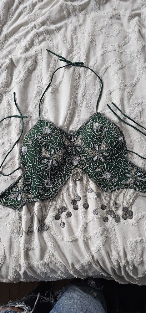 Green Belly dance Pant Set Costume