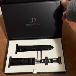 Longvadon Men's Classic Series Watch Band in black