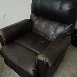 Leather recliner chair