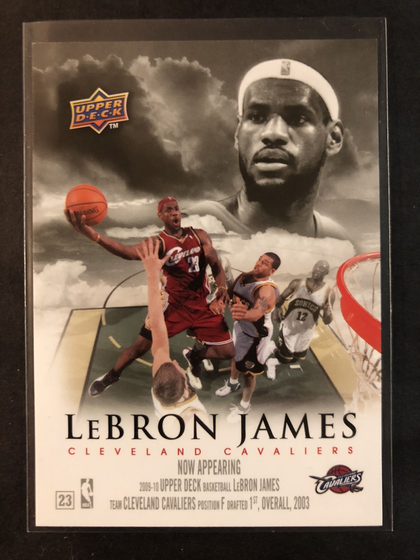 Lebron James 2009-10’ Upper Deck Basketball Card. Lebron James Cleveland Cavaliers Basketball Trading Card RARE INSERT.