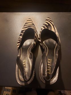 Ralph Lauren Leather and Zebra Mules
