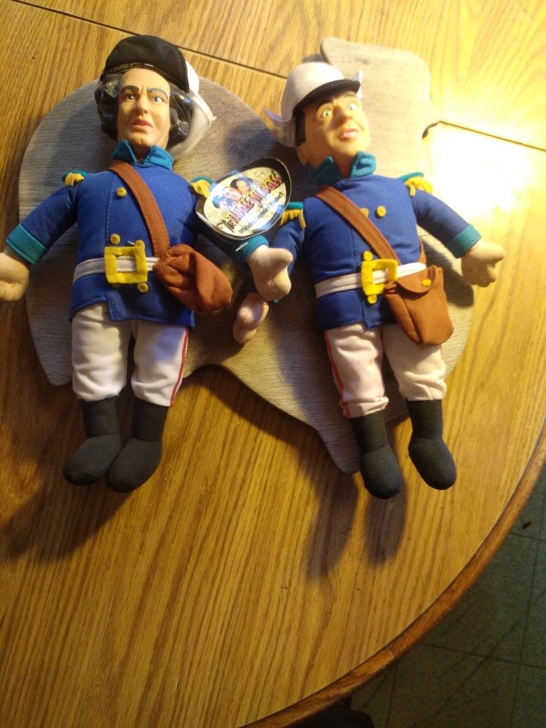 Two Of The Three Stooges Dolls