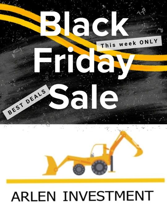 HEAVY EQUIPMENT FOR SALE BLACK FRIDAY DEALS
