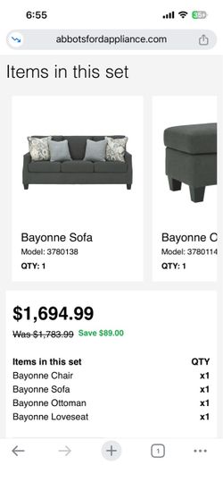 Bayonne Living Room Set