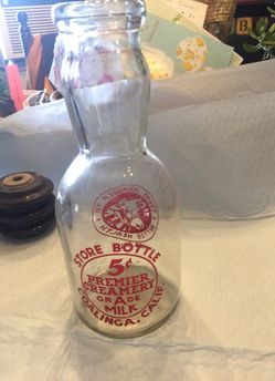 Coalinga old milk bottle 5 cents