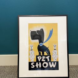 [Price Lowered] Framed Vintage-Style “Pet Show” WPA Art Print