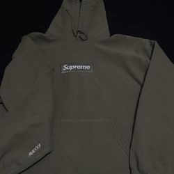 Supreme Olive Box Logo Hoodie 