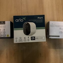 ARLO Pro 4 Spotlight Camera BUNDLE - LIKE NEW - $100