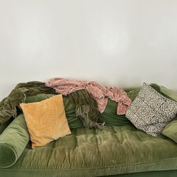 Article Sven Green Velvet Couch
