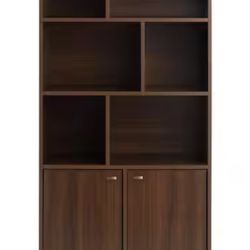 Tall Offset Bookcase For Sale