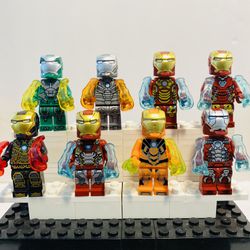 Iron Man Minifigures Marvel Collectible Set A | New Custom LEGO Compatible Toy